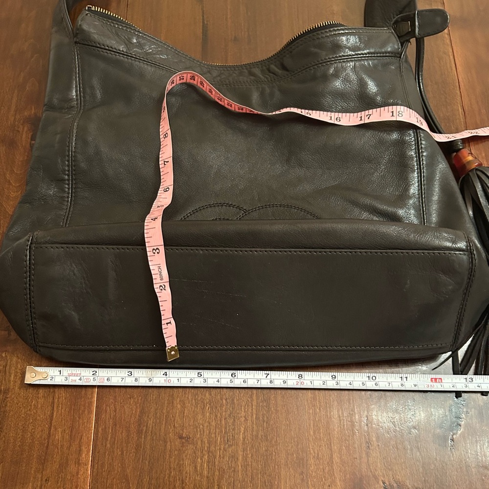 CHANEL Black Leather Shoulder Bag with Tassel - Picture 13 of 13